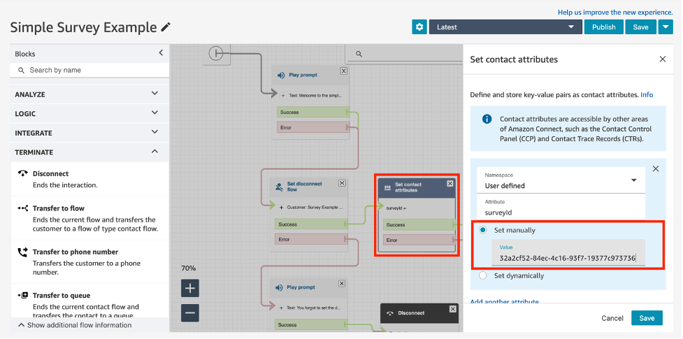 Analyse customer satisfaction results with post-contact surveys using Amazon Connect tasks.