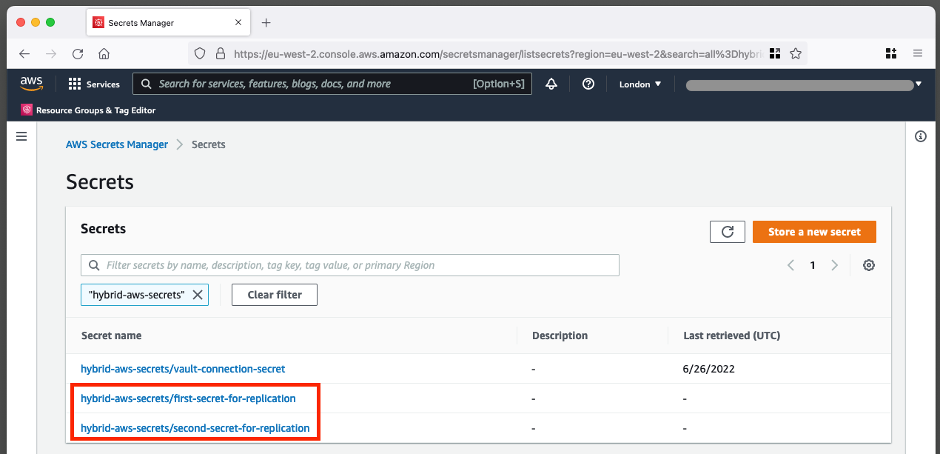 How do I configure ongoing replication from an external secret manager to AWS Secrets Manager?