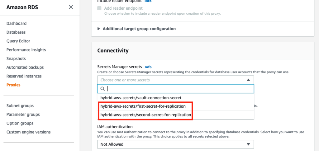 How do I configure ongoing replication from an external secret manager to AWS Secrets Manager?