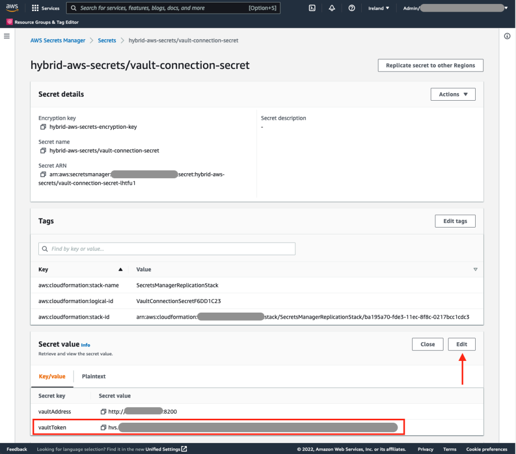 How do I configure ongoing replication from an external secret manager to AWS Secrets Manager?