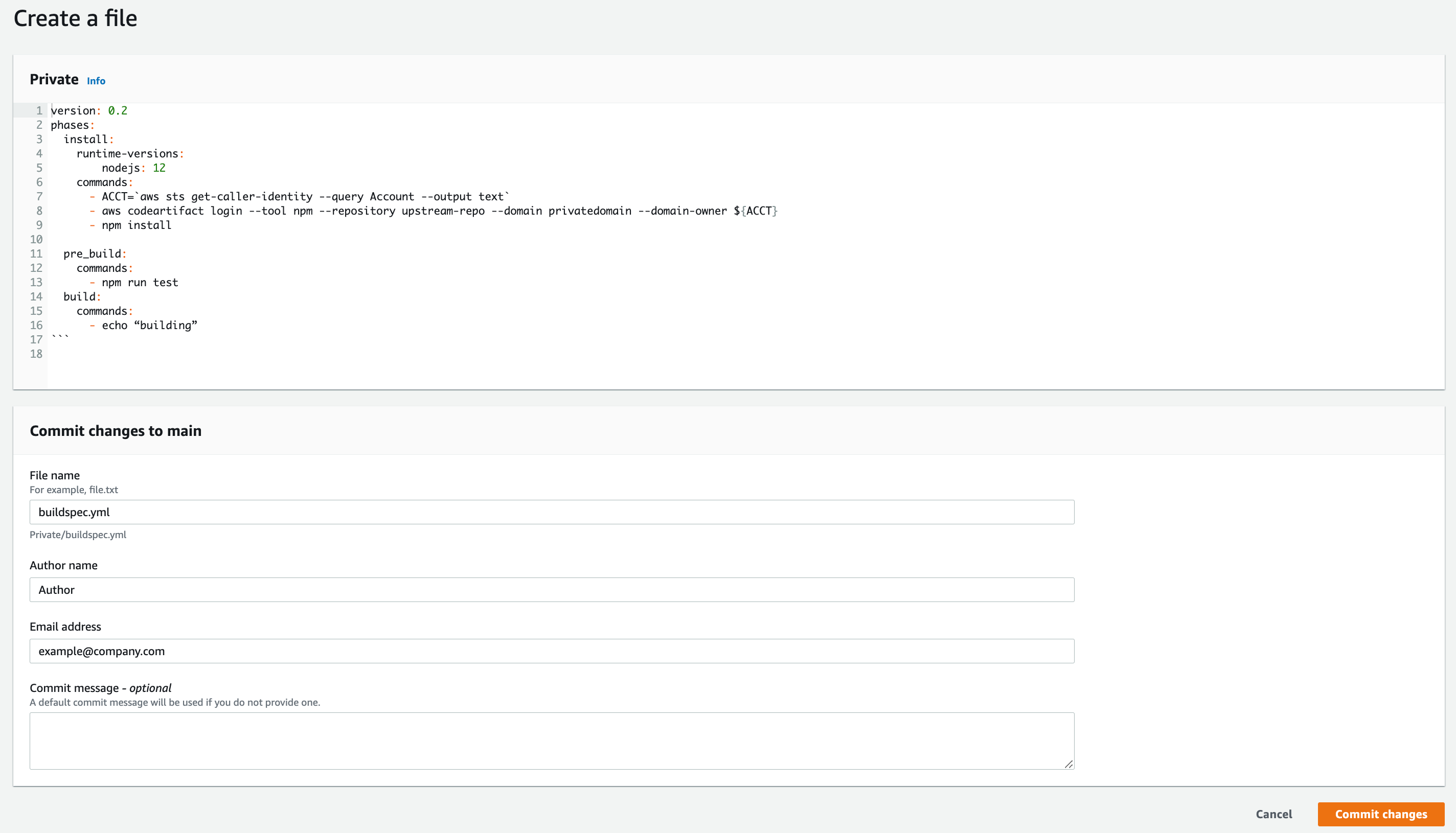 Configuring a secure CI/CD pipeline on Amazon Virtual Private Cloud without public internet access