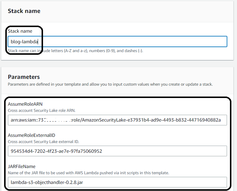 Acquire transform and deliver events published by Amazon Security