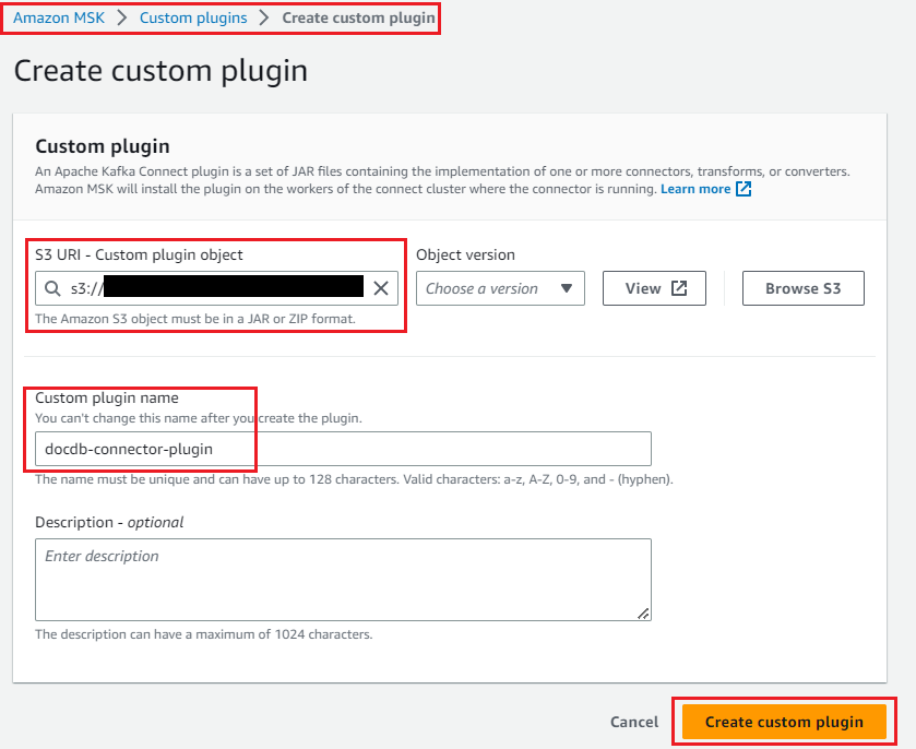 Stream data using Amazon DocumentDB Amazon MSK Serverless and Amazon MSK Connect