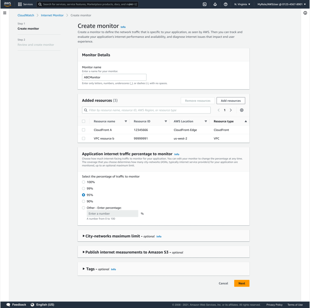 Use Amazon CloudWatch Internet Monitor to get more insight into your online experience