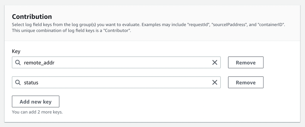 Use Amazon CloudWatch Contributor Insights service for general NGINX log analysis.