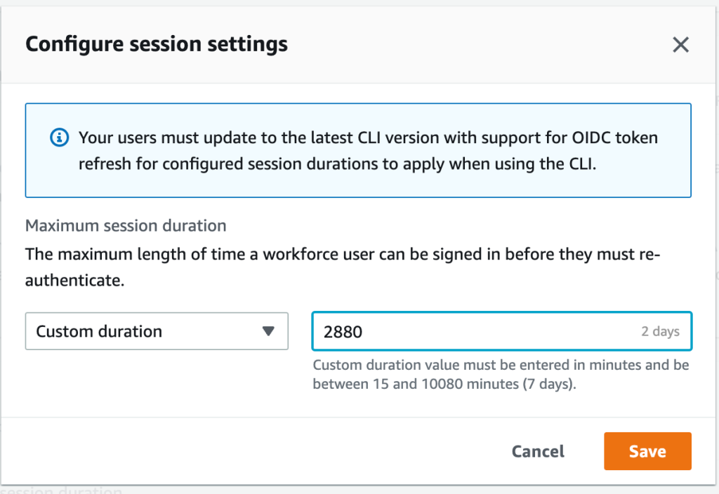 Define custom session duration and end active sessions in IAM Identity Center