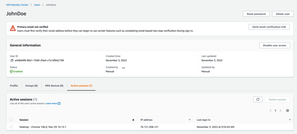 Define custom session duration and end active sessions in IAM Identity Center